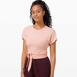 LULULEMON pink it’s a tie tee